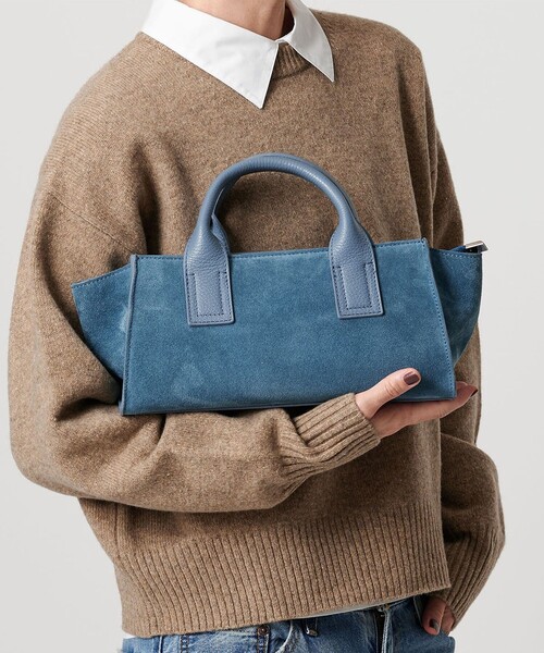 ELYSIR(エリジール)の「<ELYSIR>スエード ロングスクエア トートバッグ(トートバッグ・レディース・ターコイズブルー系/ブラウン系・FREE)」の2枚目の写真