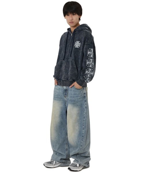 OY（オーワイ）の「『OY/オーワイ』LASER WIDE VOLUME PANTS/レーザーワイドボリュームパンツ（デニムパンツ・レディース・ブルー・S/M/L）」の7枚目の写真