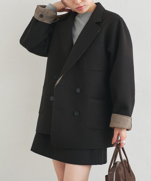 【美品】 スピックアンドスパン ラミーサイドスリットオーバージャケット 美品】スピックアンドスパン ボイルスムーススリットVプル