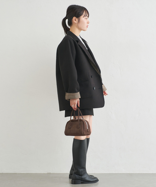 U by SPICK&SPAN（ユーバイスピックアンドスパン）の「リバーシブルオーバーダブルジャケット（その他アウター・レディース・キャメル/ブラック・36/38）」の17枚目の写真