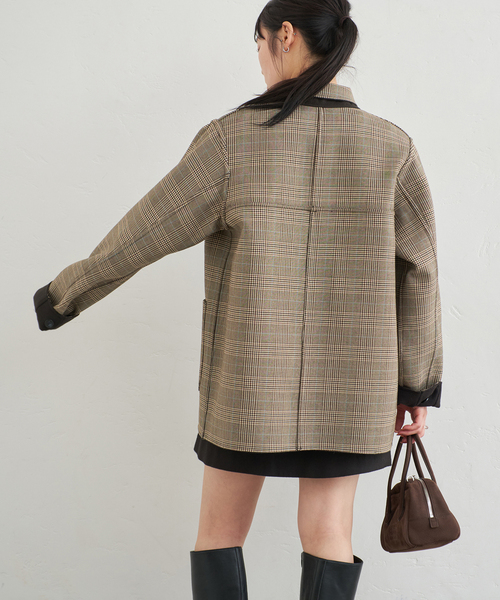 U by SPICK&SPAN（ユーバイスピックアンドスパン）の「リバーシブルオーバーダブルジャケット（その他アウター・レディース・キャメル/ブラック・36/38）」の20枚目の写真