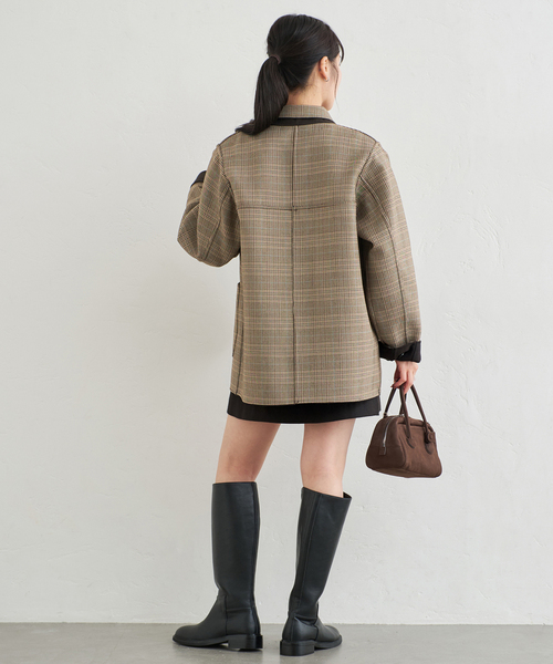 U by SPICK&SPAN（ユーバイスピックアンドスパン）の「リバーシブルオーバーダブルジャケット（その他アウター・レディース・キャメル/ブラック・36/38）」の22枚目の写真