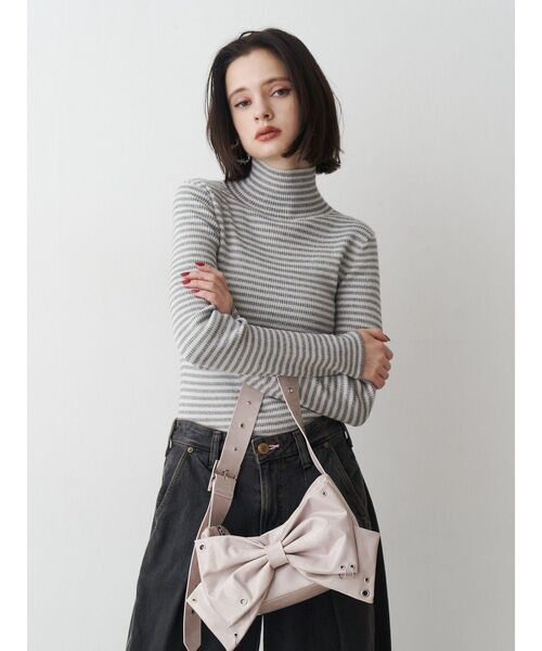 jouetie（ジュエティ）の「ベーシックカラーハイネックニット タートルネック（ニット/セーター・レディース・アイボリー/ブラック/ブルー/その他1/その他2/レッド/ピンク・MEDIUM）」の14枚目の写真