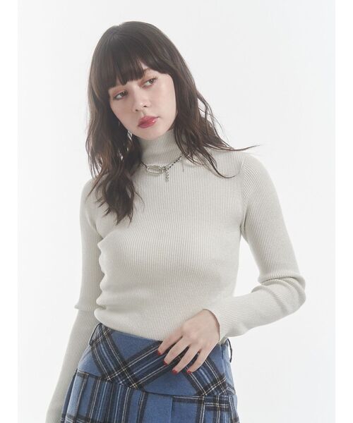 jouetie（ジュエティ）の「ベーシックカラーハイネックニット タートルネック（ニット/セーター・レディース・アイボリー/ブラック/ブルー/その他1/その他2/レッド/ピンク・MEDIUM）」の20枚目の写真