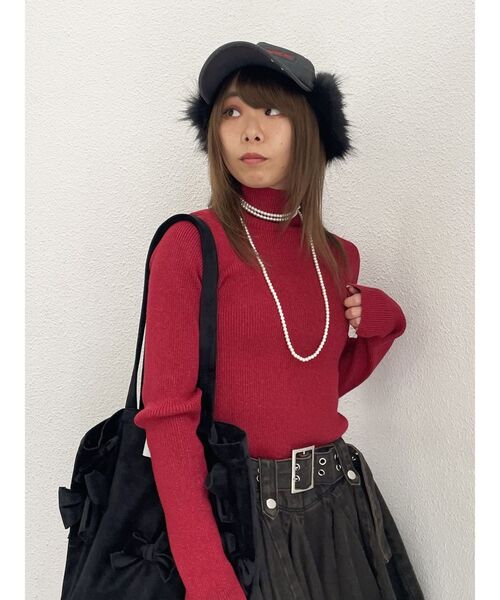 jouetie（ジュエティ）の「ベーシックカラーハイネックニット タートルネック（ニット/セーター・レディース・アイボリー/ブラック/ブルー/その他1/その他2/レッド/ピンク・MEDIUM）」の16枚目の写真