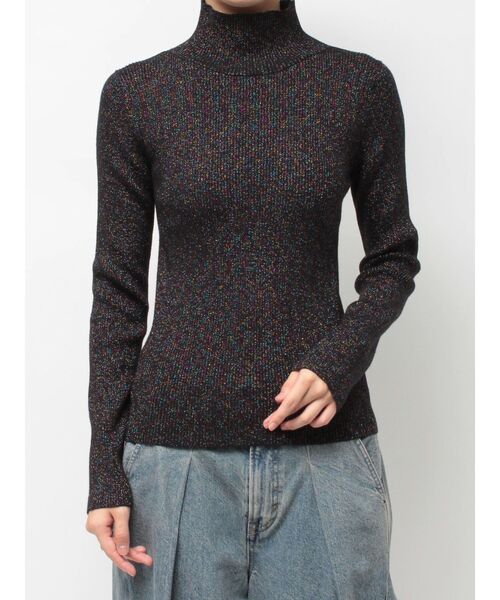 セール】ベーシックカラーハイネックニット タートルネック（ニット