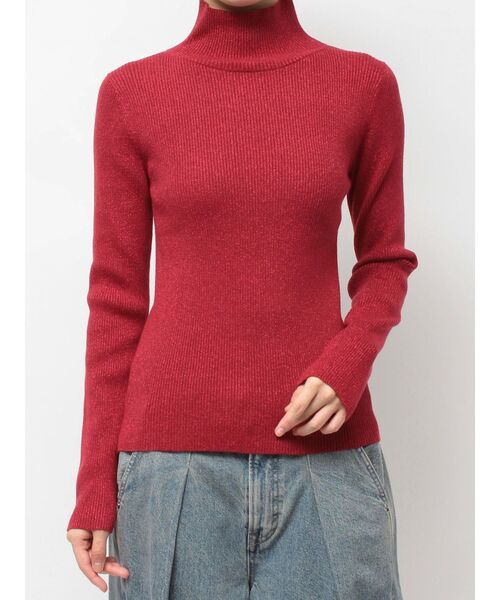 セール】ベーシックカラーハイネックニット タートルネック（ニット