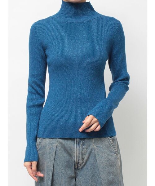 ベーシックカラーハイネックニット タートルネック（ニット/セーター