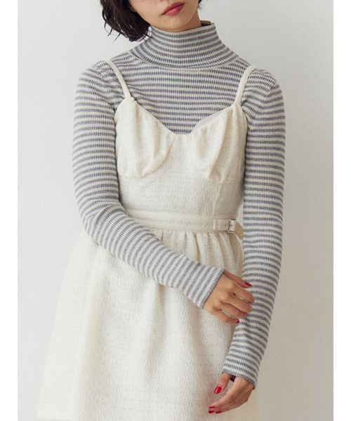 jouetie（ジュエティ）の「ベーシックカラーハイネックニット タートルネック（ニット/セーター・レディース・アイボリー/ブラック/ブルー/その他1/その他2/レッド/ピンク・MEDIUM）」の6枚目の写真