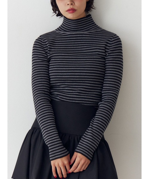 jouetie（ジュエティ）の「ベーシックカラーハイネックニット タートルネック（ニット/セーター・レディース・アイボリー/ブラック/ブルー/その他1/その他2/レッド/ピンク・MEDIUM）」の7枚目の写真