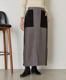 Jena espace merveilleux | 配色スエードリブスカート(スカート)