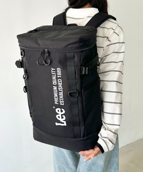 李さま専用 Lee/リー 撥水 BOX リュック/デイパック/ロゴプリント/容量 約25