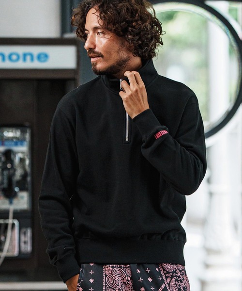 msw1752-Half Zip Sweat Pullover ハーフジップスウェットプルオーバー