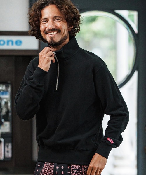 msw1752-Half Zip Sweat Pullover ハーフジップスウェットプルオーバー