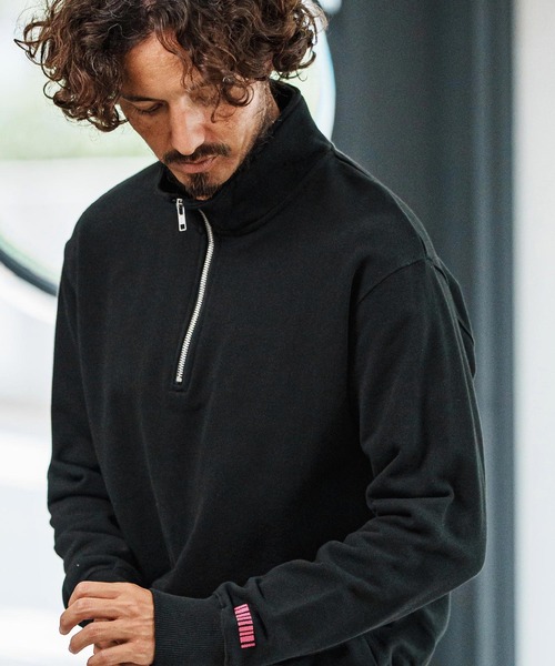 msw1752-Half Zip Sweat Pullover ハーフジップスウェットプルオーバー