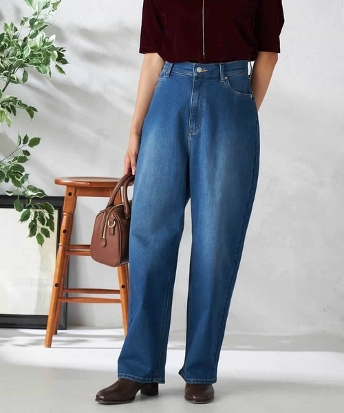 a.v.v(アーヴェヴェ)の「ストレッチカーヴィーデニムパンツ(デニムパンツ・レディース・チャコールグレー/ブルー・38/36)」の8枚目の写真