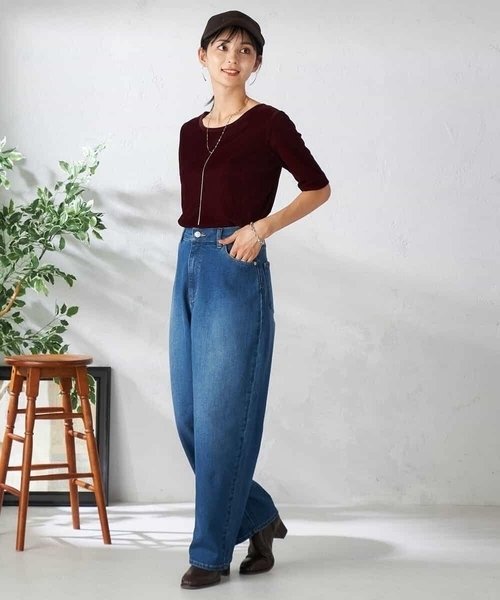 a.v.v(アーヴェヴェ)の「ストレッチカーヴィーデニムパンツ(デニムパンツ・レディース・チャコールグレー/ブルー・38/36)」の10枚目の写真