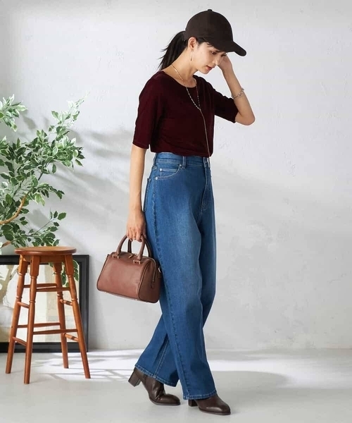 a.v.v(アーヴェヴェ)の「ストレッチカーヴィーデニムパンツ(デニムパンツ・レディース・チャコールグレー/ブルー・38/36)」の12枚目の写真