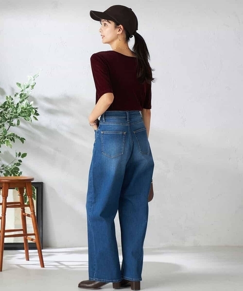 a.v.v(アーヴェヴェ)の「ストレッチカーヴィーデニムパンツ(デニムパンツ・レディース・チャコールグレー/ブルー・38/36)」の13枚目の写真
