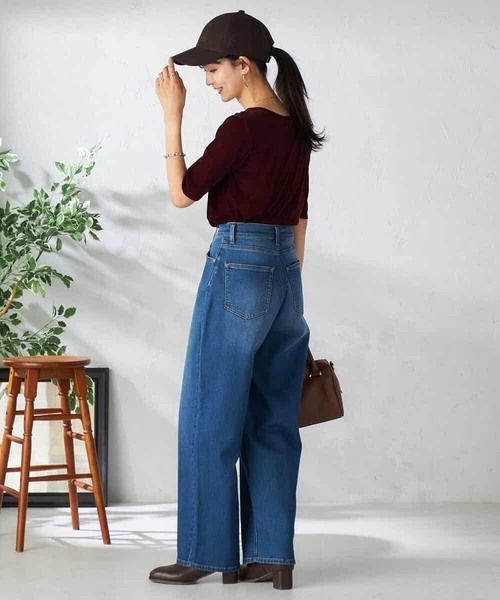 a.v.v(アーヴェヴェ)の「ストレッチカーヴィーデニムパンツ(デニムパンツ・レディース・チャコールグレー/ブルー・38/36)」の14枚目の写真