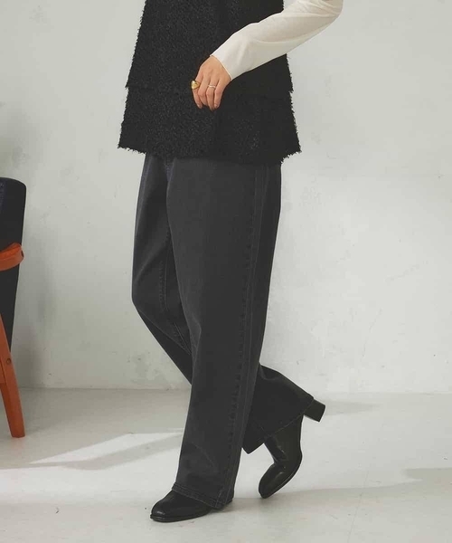 a.v.v(アーヴェヴェ)の「ストレッチカーヴィーデニムパンツ(デニムパンツ・レディース・チャコールグレー/ブルー・38/36)」の15枚目の写真