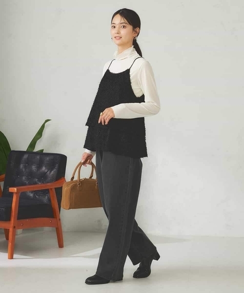 a.v.v(アーヴェヴェ)の「ストレッチカーヴィーデニムパンツ(デニムパンツ・レディース・チャコールグレー/ブルー・38/36)」の16枚目の写真