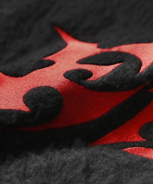 ERAR(エラー)の「【ERAR】起毛フェザーロゴ刺繍ロングアームショート丈ロールアップニット(ニット/セーター・メンズ・チャコール/ブラック・XL/L/M/S)」の9枚目の写真