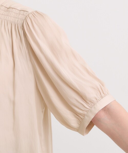 DRESKIP（ドレスキップ）の「【洗える/S-LL】大人上品な印象のサテン5分袖ブラウス（シャツ/ブラウス・レディース・ピンク/チャコールグレー/ライトベージュ・04/03/02/01）」の20枚目の写真