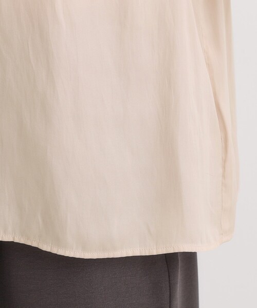 DRESKIP（ドレスキップ）の「【洗える/S-LL】大人上品な印象のサテン5分袖ブラウス（シャツ/ブラウス・レディース・ピンク/チャコールグレー/ライトベージュ・04/03/02/01）」の21枚目の写真