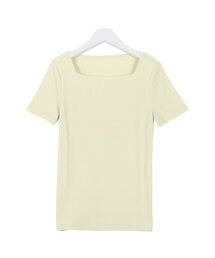 [ S M L ] 選べるタイプ 前身二重細リブ半袖Tシャツ