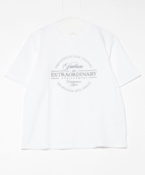 TIGORA（ティゴラ）の「ティゴラ TIGORA ドライオーバーサイズグラフィックTシャツ（Tシャツ/カットソー・レディース・チャコールグレー/ライトベージュ/ホワイト・S/M/L/XL）」の9枚目の写真