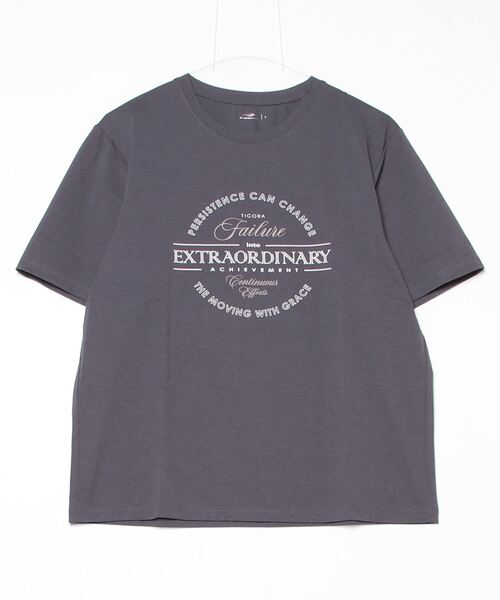 TIGORA（ティゴラ）の「ティゴラ TIGORA ドライオーバーサイズグラフィックTシャツ（Tシャツ/カットソー・レディース・チャコールグレー/ライトベージュ/ホワイト・S/M/L/XL）」の8枚目の写真