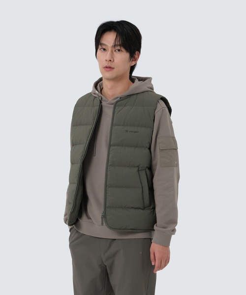 Snow Peak（スノーピーク）の「SnowPeak / Land Lightweight Down Vest ランドライトウェイトダウンベスト 海外限定（ダウンベスト・メンズ・ブラック/カーキ/ライトベージュ/ダークネイビー・M/L/XL/2XL）」の3枚目の写真