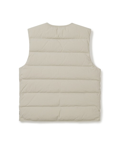 Snow Peak（スノーピーク）の「SnowPeak / Land Lightweight Down Vest ランドライトウェイトダウンベスト 海外限定（ダウンベスト・メンズ・ブラック/カーキ/ライトベージュ/ダークネイビー・M/L/XL/2XL）」の8枚目の写真