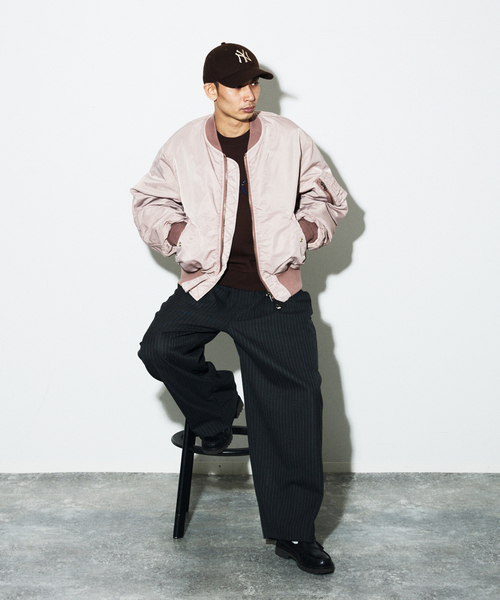 JOURNAL STANDARD(ジャーナルスタンダード)の「オーバー フィット ボンバー ブルゾン(その他アウター・メンズ・グレー/ブラック/ピンク・MEDIUM/LARGE)」の10枚目の写真