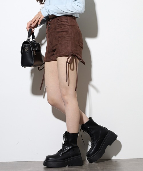 .WORKS(ドットワークス)の「.works スェードショートパンツ(その他パンツ・レディース・カーキ/ブラック/ダークブラウン・61/64)」の5枚目の写真