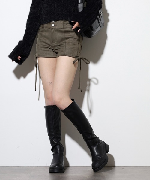 .WORKS(ドットワークス)の「.works スェードショートパンツ(その他パンツ・レディース・カーキ/ブラック/ダークブラウン・61/64)」の6枚目の写真