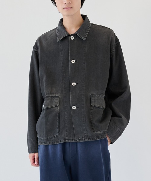 F-LAGSTUF-F(フラグスタフ)の「【F-LAGSTUF-F/フラグスタフ】DENIM C-A JACKET(デニムジャケット・メンズ・ブラック/インディゴブルー・L/M)」の2枚目の写真