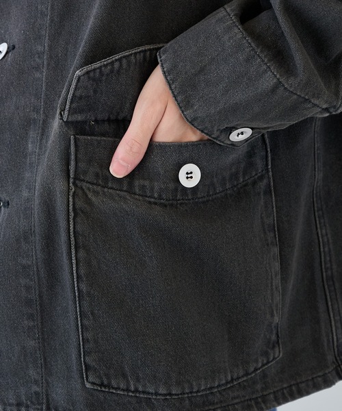 F-LAGSTUF-F(フラグスタフ)の「【F-LAGSTUF-F/フラグスタフ】DENIM C-A JACKET(デニムジャケット・メンズ・ブラック/インディゴブルー・L/M)」の19枚目の写真