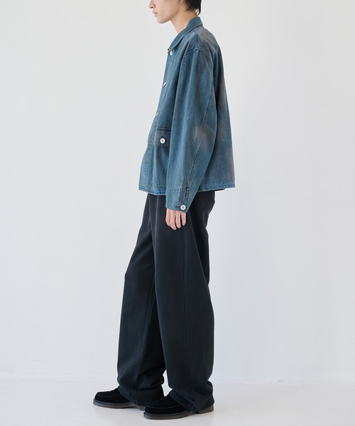 F-LAGSTUF-F(フラグスタフ)の「【F-LAGSTUF-F/フラグスタフ】DENIM C-A JACKET(デニムジャケット・メンズ・ブラック/インディゴブルー・L/M)」の4枚目の写真