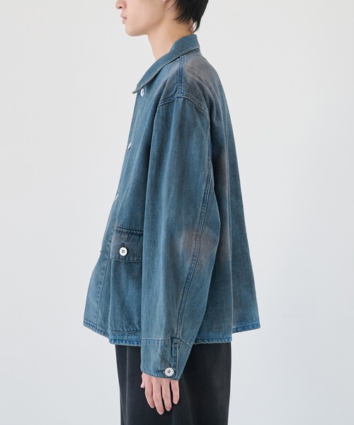 F-LAGSTUF-F(フラグスタフ)の「【F-LAGSTUF-F/フラグスタフ】DENIM C-A JACKET(デニムジャケット・メンズ・ブラック/インディゴブルー・L/M)」の7枚目の写真