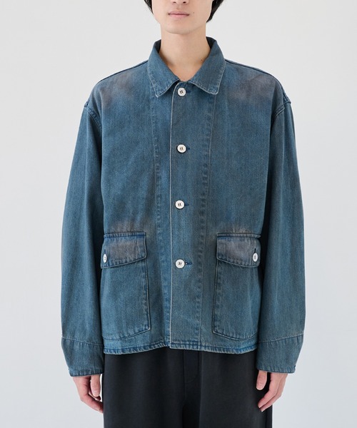 F-LAGSTUF-F(フラグスタフ)の「【F-LAGSTUF-F/フラグスタフ】DENIM C-A JACKET(デニムジャケット・メンズ・ブラック/インディゴブルー・L/M)」の8枚目の写真