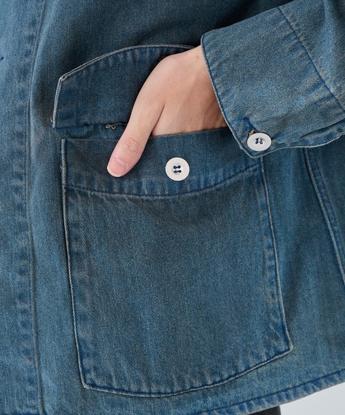 F-LAGSTUF-F(フラグスタフ)の「【F-LAGSTUF-F/フラグスタフ】DENIM C-A JACKET(デニムジャケット・メンズ・ブラック/インディゴブルー・L/M)」の10枚目の写真