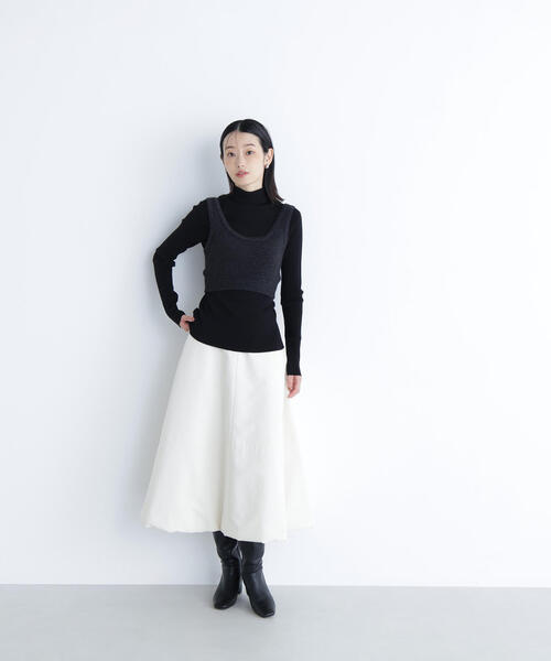 NATURAL BEAUTY BASIC(ナチュラルビューティーベーシック)の「◇【BLANC】ビスチェレイヤードニット(ニット/セーター・レディース・レッド/ブラック系その他・FREE)」の19枚目の写真