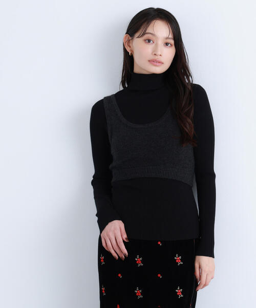 セール】◇【BLANC】ビスチェレイヤードニット（ニット/セーター