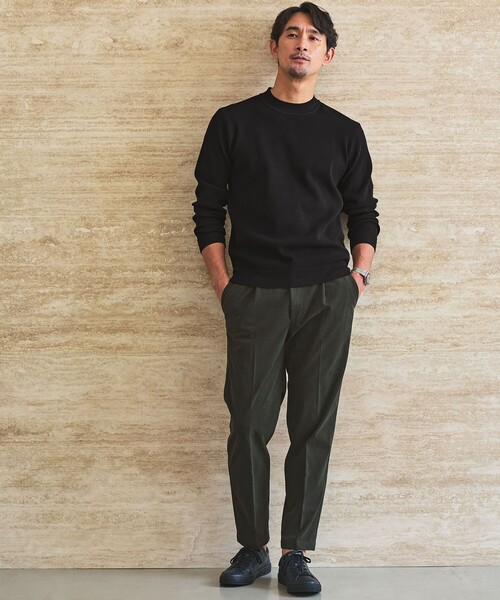 green label relaxing（グリーンレーベルリラクシング）の「【WEB限定】JUST fit コーデュロイ 1プリーツ イージースラックス パンツ -ストレッチ-（その他パンツ・メンズ・ダークブラウン/オリーブ/ダークグレー・S/M/L/XL/XS/XXL）」の5枚目の写真