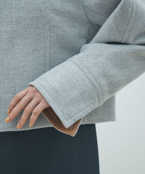 MACPHEE（マカフィー）の「メルトンビーバー ショートコート（その他アウター・レディース・ライトグレー/ネイビー・36）」の9枚目の写真