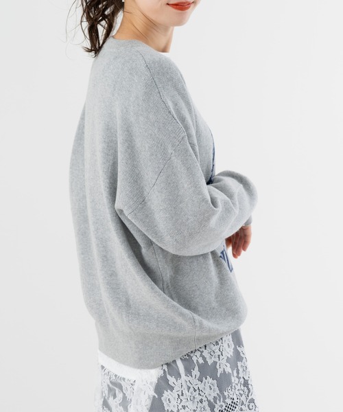 refinedworks（リファインドワークス）の「【refinedworks】スウェット ライクな ニット プルオーバー！（ニット/セーター・レディース・グレー/ブラック/ベージュ・FREE）」の16枚目の写真