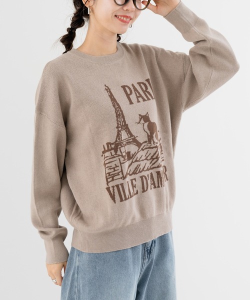 refinedworks（リファインドワークス）の「【refinedworks】スウェット ライクな ニット プルオーバー！（ニット/セーター・レディース・グレー/ブラック/ベージュ・FREE）」の18枚目の写真