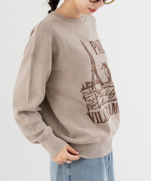 refinedworks（リファインドワークス）の「【refinedworks】スウェット ライクな ニット プルオーバー！（ニット/セーター・レディース・グレー/ブラック/ベージュ・FREE）」の20枚目の写真